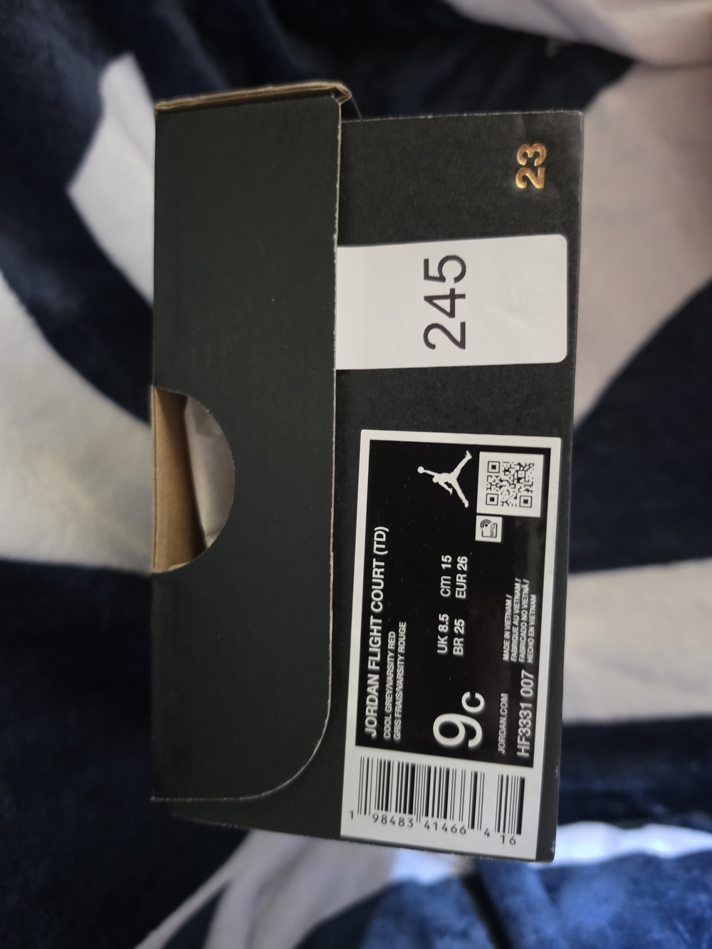 Jordan Black Shoe Box with Gold Accents